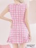 画像9: sugar限定コラボ☆XS-Lサイズあり【ROBE de FLEURS/ローブドフルール】ツイード/ フロントジップ/ ノースリーブ/ 裾フリル/ マーメイド/ ミニドレス/ キャバドレス[OF2]