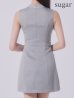 画像12: XS-Lサイズあり【ROBE de FLEURS/ローブドフルール】ハイネック/ ジッパー/ ワンカラー/ ノースリーブ/ Aライン/ ミニドレス/ キャバドレス[OF2]