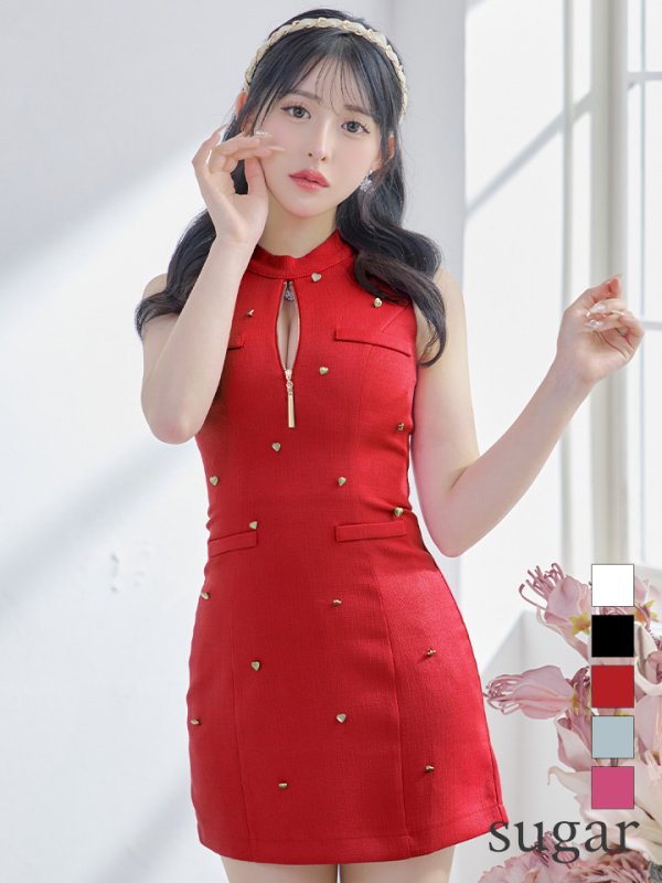レッド モデル：カルア　身長：156cm　着用サイズ：Sサイズ