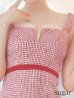 画像10: XSサイズあり【ROBE de FLEURS/ローブドフルール】ツイード/ ギンガムチェック/ フロントジップ/ ノースリーブ/ スパンコール/ フレア/ ミニドレス/ キャバドレス[OF2]