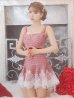 画像6: XSサイズあり【ROBE de FLEURS/ローブドフルール】ツイード/ ギンガムチェック/ フロントジップ/ ノースリーブ/ スパンコール/ フレア/ ミニドレス/ キャバドレス[OF2]