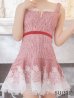 画像9: XSサイズあり【ROBE de FLEURS/ローブドフルール】ツイード/ ギンガムチェック/ フロントジップ/ ノースリーブ/ スパンコール/ フレア/ ミニドレス/ キャバドレス[OF2]