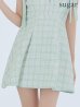 画像32: XSサイズあり【ROBE de FLEURS/ローブドフルール】肩リボン/ パステルチェック/ フロントジップ/ ツイード/ フレア/ ミニドレス/ キャバドレス[OF2]