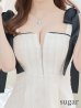 画像10: XSサイズあり【ROBE de FLEURS/ローブドフルール】肩リボン/ パステルチェック/ フロントジップ/ ツイード/ フレア/ ミニドレス/ キャバドレス[OF2]
