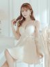 画像5: XSサイズあり【ROBE de FLEURS/ローブドフルール】サイドシアー/ フロントジップ/ ビジュー/ フレア/ ミニドレス/ キャバドレス[OF2]