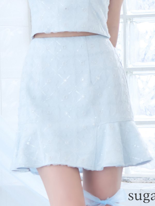 画像26: XSサイズあり【ROBE de FLEURS/ローブドフルール】オーガンジー/ リボンチョーカー/ アイドル/ セットアップ/ ミニドレス/ キャバドレス[OF08]