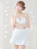 画像6: XSサイズあり【ROBE de FLEURS/ローブドフルール】フラワーチュール/ バストフリル/ セットアップ/ フレア/ ミニドレス/ キャバドレス[OF2]