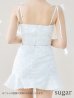 画像9: XSサイズあり【ROBE de FLEURS/ローブドフルール】フラワーチュール/ バストフリル/ セットアップ/ フレア/ ミニドレス/ キャバドレス[OF2]