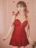 画像19: XSサイズあり【ROBE de FLEURS/ローブドフルール】リボン/ ラメニット/ バストジッパー/ フレア/ ドリーミー/ ミニドレス/ キャバドレス[OF2]