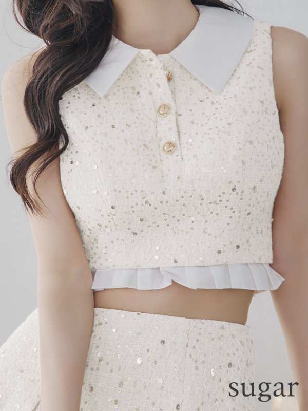 ホワイト モデル:ゆりお 身長:165cm 着用サイズ:Sサイズ