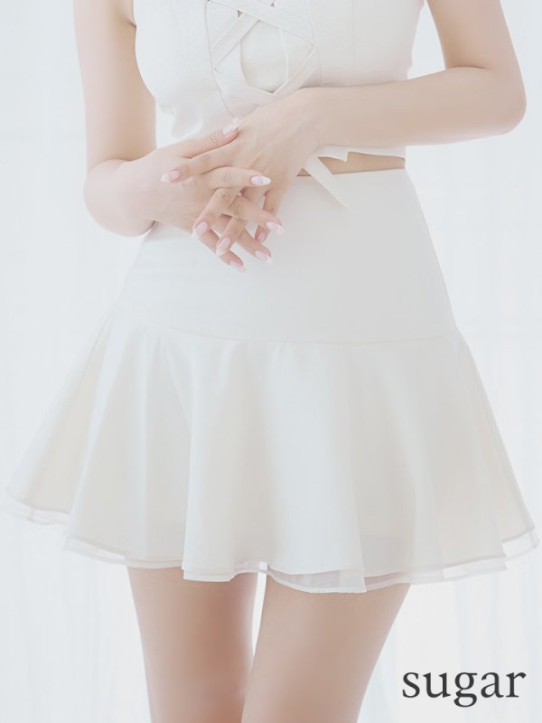 画像26: XSサイズあり【ROBE de FLEURS/ローブドフルール】センターリボン/ 2way/ フレア/ セットアップ/ ミニドレス/ キャバドレス[OF08]