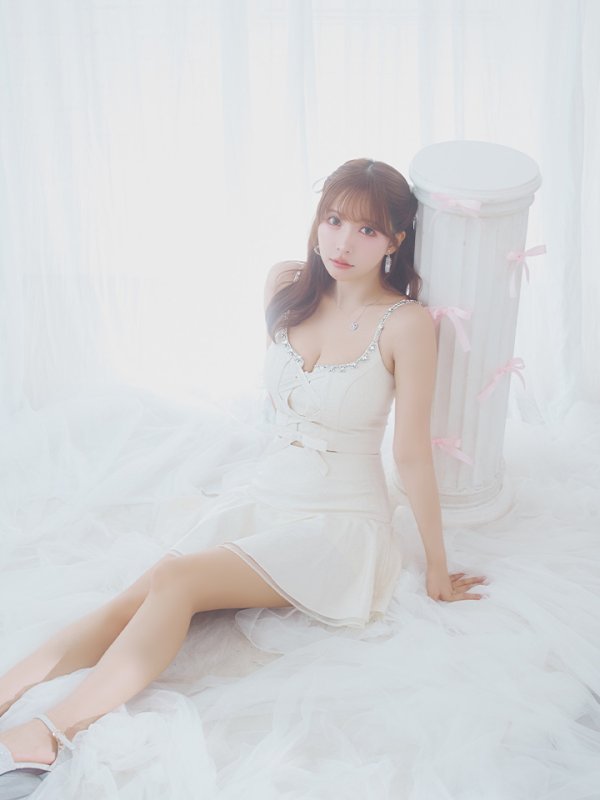 画像18: XSサイズあり【ROBE de FLEURS/ローブドフルール】センターリボン/ 2way/ フレア/ セットアップ/ ミニドレス/ キャバドレス[OF08]