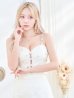 画像3: XSサイズあり【ROBE de FLEURS/ローブドフルール】スパンコール/ ドットチュール/ キャミソール/ ビジュー/ フレア/ セットアップ/ ミニドレス/ キャバドレス[OF2]