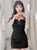 画像25: 訳あり商品☆使用感あり☆【かずは/関西コレクション着用】XSサイズあり【ROBE de FLEURS/ローブドフルール】スパンコール/ 刺繍レース/ フロントジップ/ キャミソール/ ショルダービジュー/ 台形スカート/ セットアップ/ ミニドレス/ キャバドレス[OF2]【