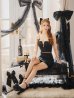 画像16: 訳あり商品☆使用感あり☆【かずは/関西コレクション着用】XSサイズあり【ROBE de FLEURS/ローブドフルール】スパンコール/ 刺繍レース/ フロントジップ/ キャミソール/ ショルダービジュー/ 台形スカート/ セットアップ/ ミニドレス/ キャバドレス[OF2]【
