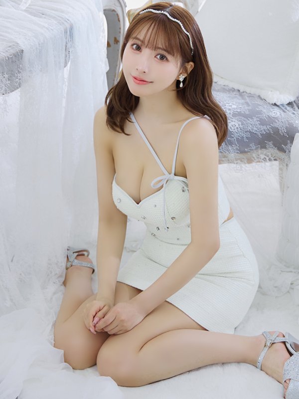 画像7: XSサイズあり【ROBE de FLEURS/ローブドフルール】ラメツイード/ アシメショルダー/ リボン/ ビジュー/ 台形スカート/ セットアップ/ ミニドレス/ キャバドレス[OF08]