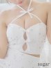 画像17: XSサイズあり【ROBE de FLEURS/ローブドフルール】トリプルリボン/ ホルターネック/ フラワーレース/ セットアップ/ フレア/ ミニドレス/ キャバドレス[OF2]