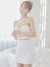 画像8: XSサイズあり【ROBE de FLEURS/ローブドフルール】トリプルリボン/ ホルターネック/ フラワーレース/ セットアップ/ フレア/ ミニドレス/ キャバドレス[OF2]