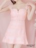 画像16: XSサイズあり【ROBE de FLEURS/ローブドフルール】肩レース/ ウエストビジュー/ スカラップレース/ フレア/ ノースリーブ/ ミニドレス/ キャバドレス[OF2]