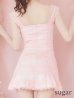 画像17: XSサイズあり【ROBE de FLEURS/ローブドフルール】肩レース/ ウエストビジュー/ スカラップレース/ フレア/ ノースリーブ/ ミニドレス/ キャバドレス[OF2]