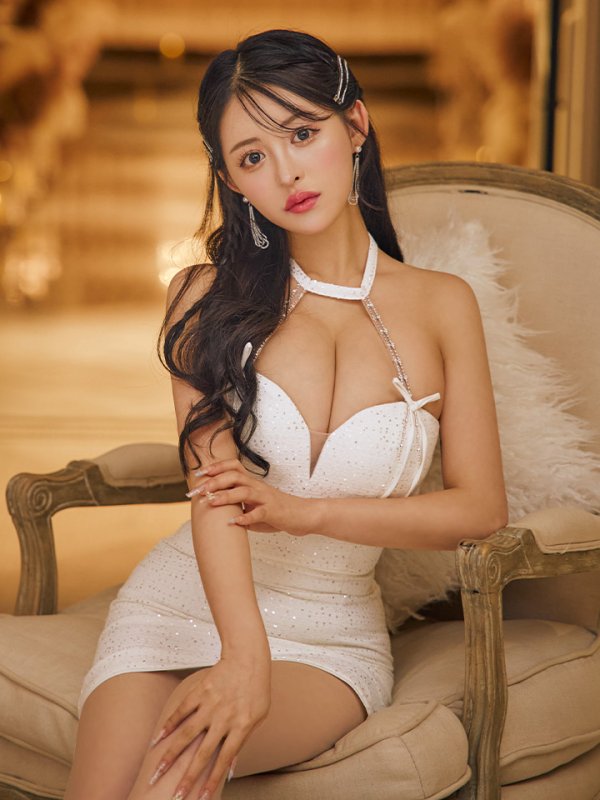 画像21: XSサイズあり【ROBE de FLEURS/ローブドフルール】スパンコール/ ツイード/ リボン/ ホルター/ セットアップ/ タイト/ ミニドレス/ キャバドレス[OF08]