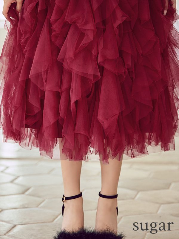 レッド　モデル：きほ　身長：169cm　着用サイズ：Sサイズ