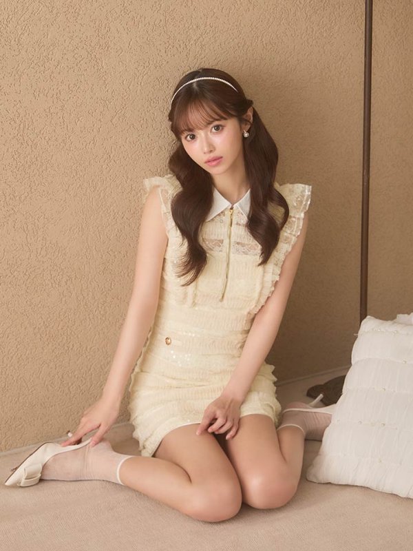 アイボリー　モデル：にじほ　身長：159cm　着用サイズ：Sサイズ