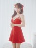 画像31: XSサイズあり【ROBE de FLEURS/ローブドフルール】ショルダービジュー/ 刺繍レース/ フロントジッパー/ フレア/ ミニドレス/ キャバドレス[OF2]