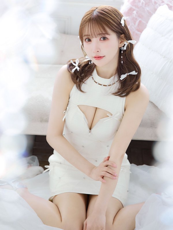 画像47: XSサイズあり【ROBE de FLEURS/ローブドフルール】バレエコアランダム/ スイート/ ミニリボン/ フレア/ ミニドレス/ キャバドレス[OF08]