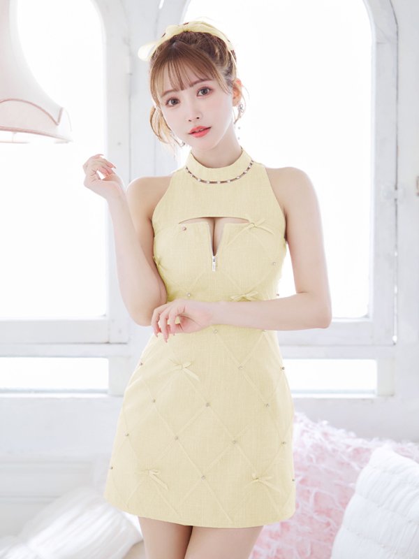 画像27: XSサイズあり【ROBE de FLEURS/ローブドフルール】バレエコアランダム/ スイート/ ミニリボン/ フレア/ ミニドレス/ キャバドレス[OF08]