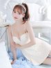 画像13: XSサイズあり【ROBE de FLEURS/ローブドフルール】バストカット/ ビジュー/ スパンコール/ サテン/ キャミソール/ フレア/ ミニドレス/ キャバドレス[OF2]