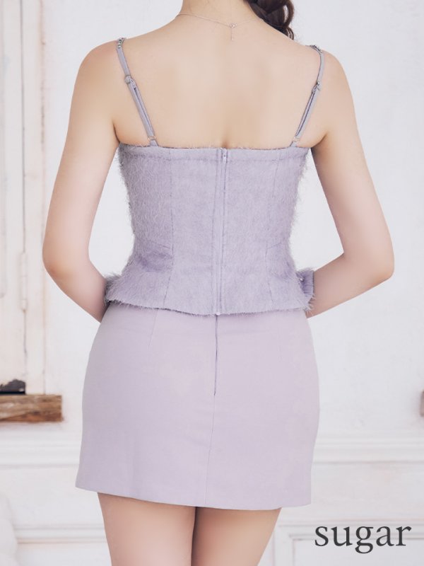 画像9: XSサイズあり【ROBE de FLEURS/ローブドフルール】ハートビジュー/ フリンジ/ ペプラム/ タイト/ ミニドレス/ キャバドレス[OF08]