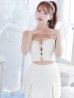 画像14: XSサイズあり【ROBE de FLEURS/ローブドフルール】フロントビジュー/ チェックツイード/ キャミソール/ セットアップ/ フレア/ ミニドレス/ キャバドレス[OF2]