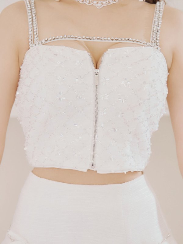 画像20: 【はんな/関西コレクション着用】XSサイズあり【ROBE de FLEURS/ローブドフルール】ラメツイード/ リボンチュール/ ドリーミー/ フレア/ ミニドレス/ キャバドレス[OF08]