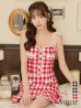 画像10: ROBE de FLEURS × sugar【XSサイズあり】【ROBE de FLEURS/ローブドフルール】メリーチェック/ キャミソール/ ツイード/ セットアップ/ ミニドレス/ キャバドレス[OF2]