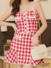 画像17: ROBE de FLEURS × sugar【XSサイズあり】【ROBE de FLEURS/ローブドフルール】メリーチェック/ キャミソール/ ツイード/ セットアップ/ ミニドレス/ キャバドレス[OF2]