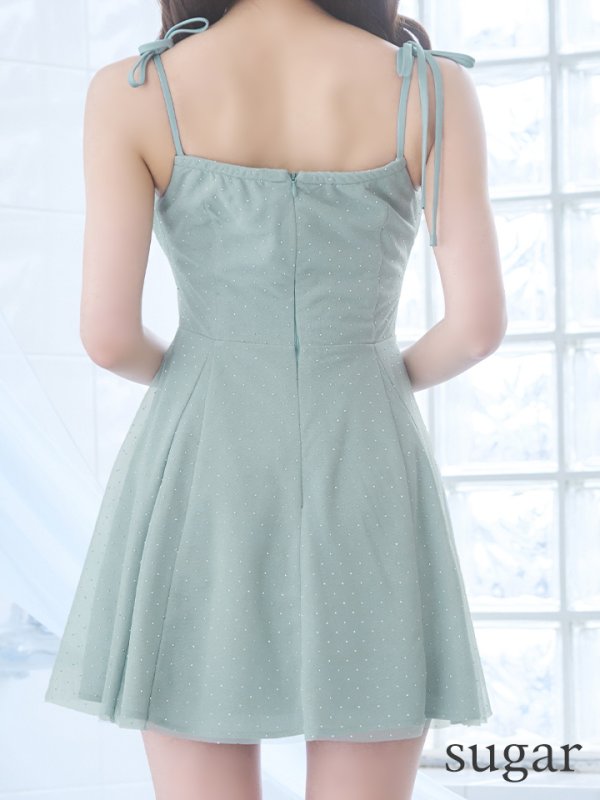 画像17: XSサイズあり【ROBE de FLEURS/ローブドフルール】ショルダーリボン/ スプリングツイード/ プリティ/ フレア/ ミニドレス/ キャバドレス[OF08]