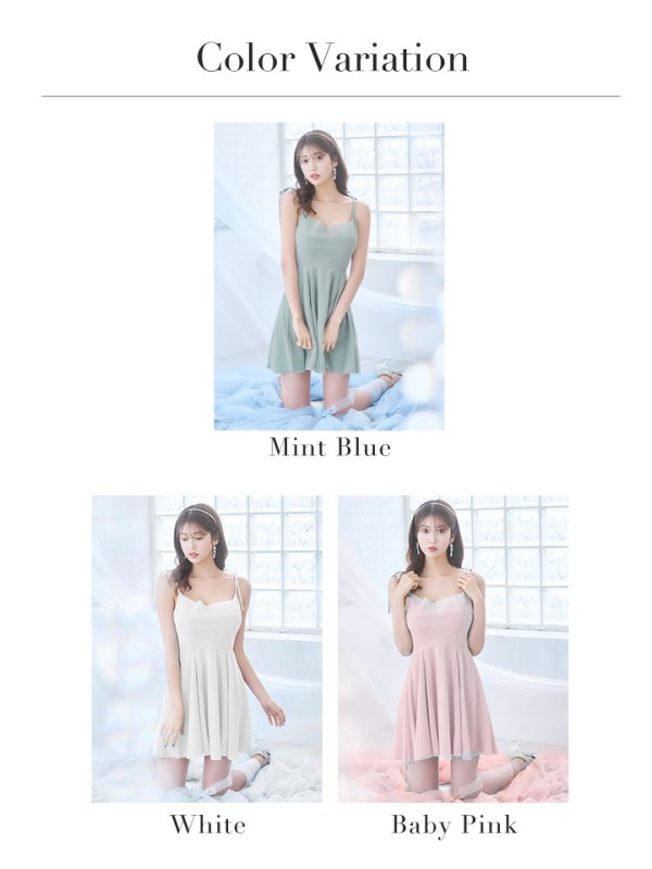 画像30: XSサイズあり【ROBE de FLEURS/ローブドフルール】ショルダーリボン/ スプリングツイード/ プリティ/ フレア/ ミニドレス/ キャバドレス[OF08]