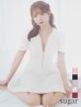 画像12: XSサイズあり【ROBE de FLEURS/ローブドフルール】シースルーレース/ ビジュー/ バストジップ/ 袖あり/ 半袖/ フレア/ ミニドレス/ キャバドレス[OF2]【一部予約商品/5月中旬発送予定】