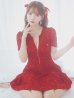 画像31: XSサイズあり【ROBE de FLEURS/ローブドフルール】シースルーレース/ ビジュー/ バストジップ/ 袖あり/ 半袖/ フレア/ ミニドレス/ キャバドレス[OF2]【一部予約商品/5月中旬発送予定】