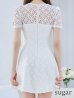 画像9: XSサイズあり【ROBE de FLEURS/ローブドフルール】シースルーレース/ ビジュー/ バストジップ/ 袖あり/ 半袖/ フレア/ ミニドレス/ キャバドレス[OF2]【一部予約商品/5月中旬発送予定】