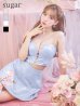 画像15: sugarコラボカラー・XSサイズあり【ROBE de FLEURS/ローブドフルール】サイドミニリボン/ スパンコール/ グロウ/ セットアップ/ フレア/ ミニドレス/ キャバドレス[OF2]
