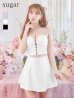 画像21: sugarコラボカラー・XSサイズあり【ROBE de FLEURS/ローブドフルール】サイドミニリボン/ スパンコール/ グロウ/ セットアップ/ フレア/ ミニドレス/ キャバドレス[OF2]