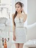 画像13: 【NENE/関西コレクション着用】sugarコラボカラー・XSサイズあり【ROBE de FLEURS/ローブドフルール】ビジューリボンライン/ スパーク/ セットアップ/ タイト/ ミニドレス/ キャバドレス[OF2]