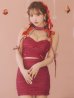 画像4: XSサイズあり【ROBE de FLEURS/ローブドフルール】ホルターネック/ リボン/ ラメ/ セットアップ/ タイト/ ミニドレス/ キャバドレス[OF2]