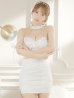 画像28: XSサイズあり【ROBE de FLEURS/ローブドフルール】バレエコア/ ミニリボン/ ラメチュール/ セットアップ/ タイト/ ミニドレス/ キャバドレス[OF2]
