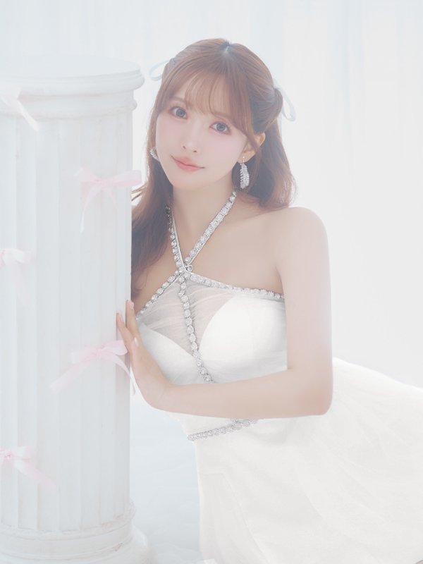 画像4: XSサイズあり【ROBE de FLEURS/ローブドフルール】バレエコア/ ラメチュール/ ビジュー/ フレア/ ミニドレス/ キャバドレス[OF08]