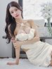 画像13: XSサイズあり【ROBE de FLEURS/ローブドフルール】ローズクロスネック/ サテン/ フリル/ タイト/ セットアップ/ ミニドレス/ キャバドレス[OF2]