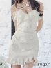 画像16: XSサイズあり【ROBE de FLEURS/ローブドフルール】ローズクロスネック/ サテン/ フリル/ タイト/ セットアップ/ ミニドレス/ キャバドレス[OF2]