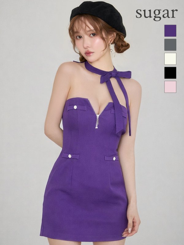 ロイヤルパープル　モデル：ゆめ　身長：160cm　着用サイズ：Sサイズ